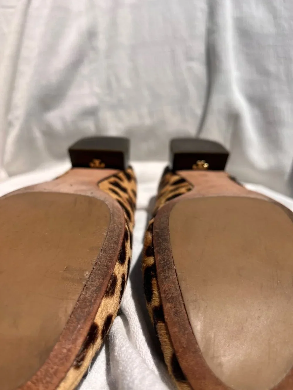 Tory Burch Gigi Leopard Print Calf Hair Block Heel Pumps
